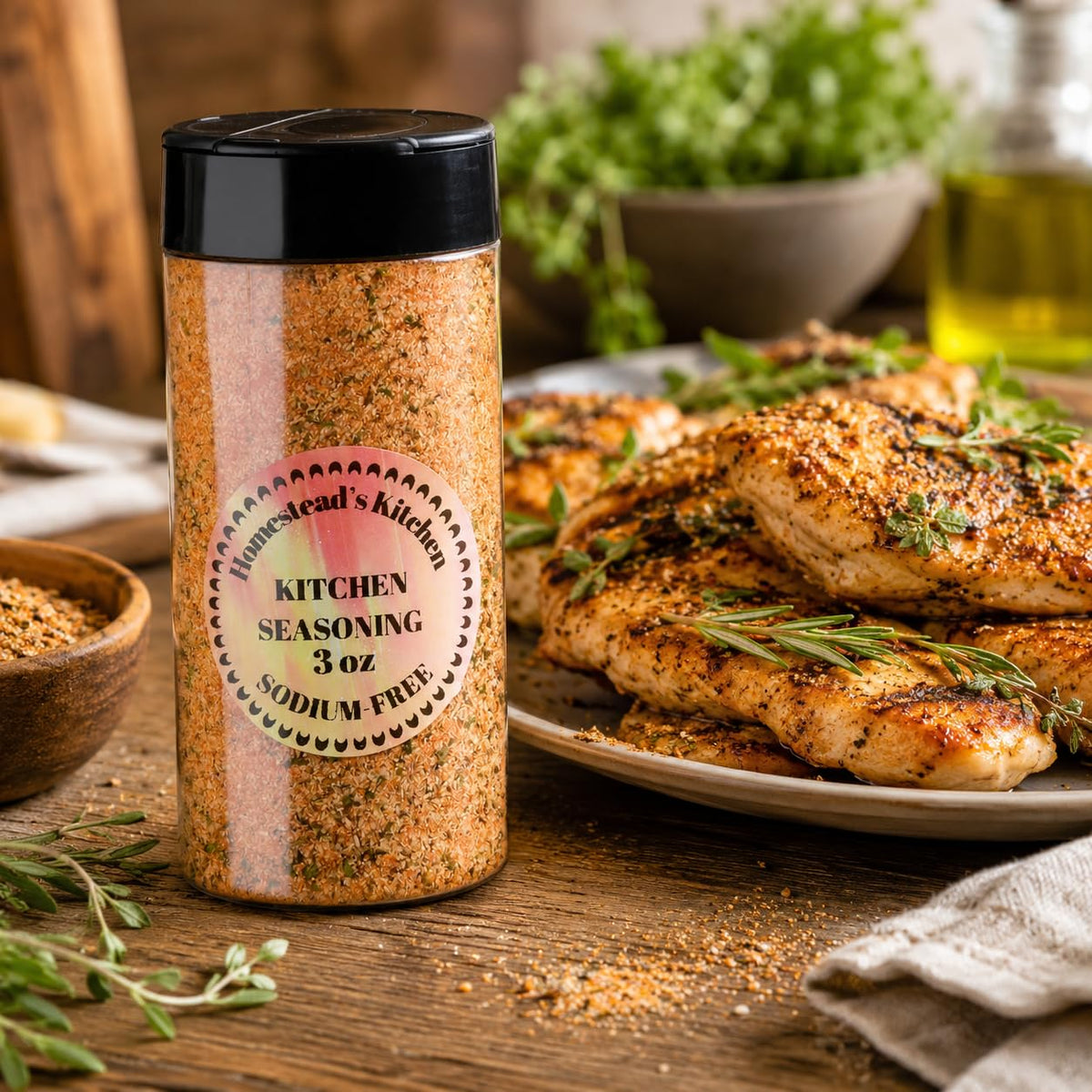 HOMESTEAD'S Kitchen Seasoning, All-Purpose Blend with Onion, Garlic & Herbs, Gluten-Free