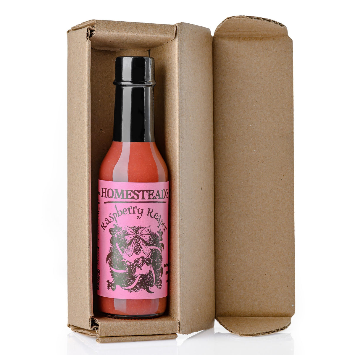 HOMESTEAD'S Raspberry Ripper Hot Sauce, Sweet & Tangy Raspberry Apple with Carolina Reaper, All-Natural