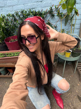 Homestead’s Closet Bandana, Red Chili Bandana, The Hot Sauce Girl, Bandana, 100% Cotton