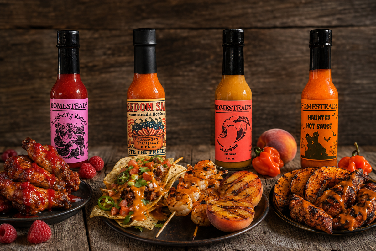 Homestead's Craft Flavor Gift Set – 4-Pack Handcrafted Hot Sauces