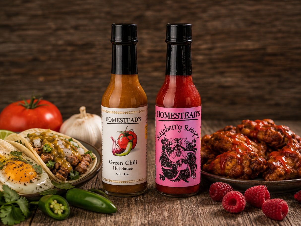 Wickedly Good Gift Set – Green Chili & Raspberry Reaper Hot Sauce Duo