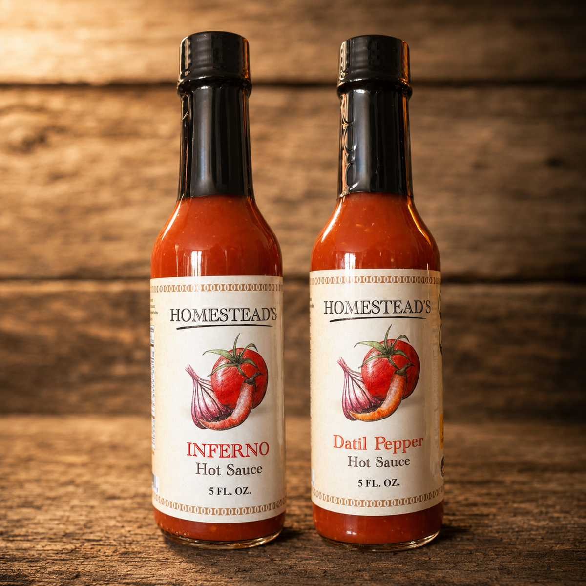 Inferno & Datil Pepper Hot Sauce Kosher Duo