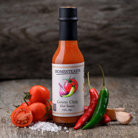HOMESTEAD'S Green Chili Hot Sauce Duo, All-Natural, Farm-to-Table